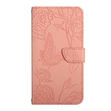 Чохол-книжка Embossed Butterfly для Xiaomi 14T Pro 5G Global - рожевий