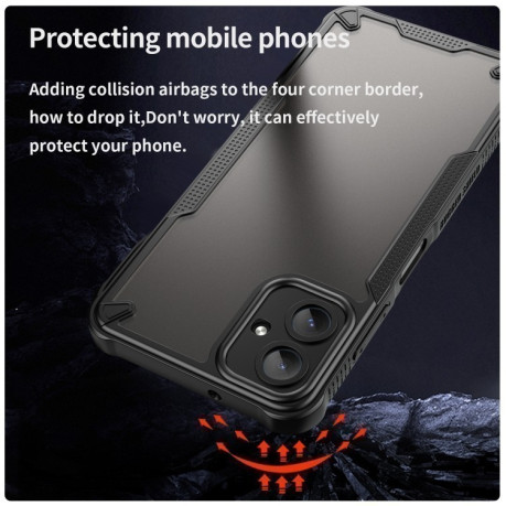 Противоударный чехол Armor Glaze PC Hybrid TPU для Samsung Galaxy A06 - черный
