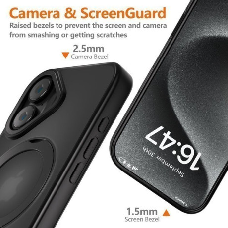 Чохол Tech-Protect MagRing MagSafe для iPhone 16 - translucent