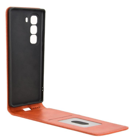 Чехол Magnetic Vertical Flip Leather для Infinix Hot 50 Pro 4G - коричневый