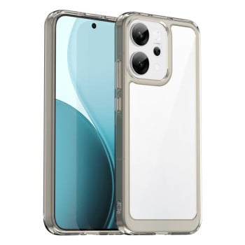 Противоударный чехол Colorful Acrylic Series с цветной силиконовой боковиной на OPPO Reno14 Global - серый