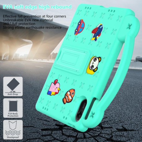 Противоударный чехол EVA Handle Kickstand Children для Xiaomi Redmi Pad 2 11 2025 - зелений