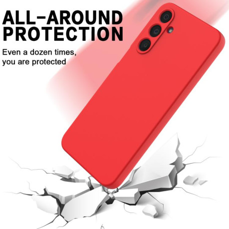 Силиконовый чехол Solid Color Liquid Silicone на Samsung Galaxy M16 / F16 - красный