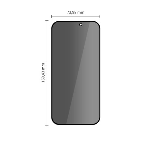 Оригінальне захисне скло 2 шт. Tech-Protect Glass SPY+ Privacy на iPhone 18 Pro Max