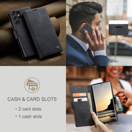 Чохол-книжка CaseMe-013 Multifunctional  для Samsung Galaxy S25 Ultra 5G - чорний