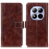 Чехол-книжка Magnetic Retro Crazy Horse Texture для Redmi Note 15 Pro 5G Global  — коричневый