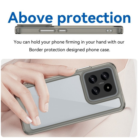 Противоударный чехол Colorful Acrylic Series для Xiaomi 14 Pro - серый