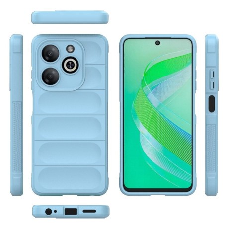 Силиконовый чехол Magic Flannel для Infinix Smart 8 - голубой