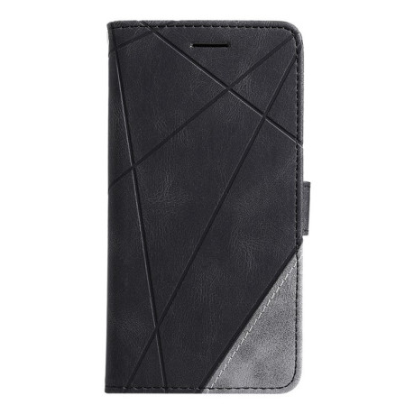 Чехол-книжка Skin Feel Splicing для iPhone 16 Pro Max - черный
