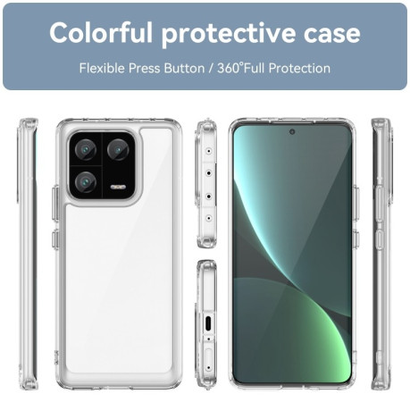 Противоударный чехол Colorful Acrylic Series для Xiaomi 13 Pro - прозрачный