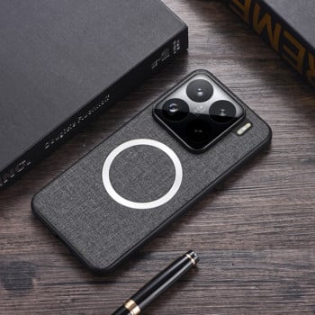 Противоударный чехол CD Magnetic Cloth Texture для Xiaomi 15 - серый