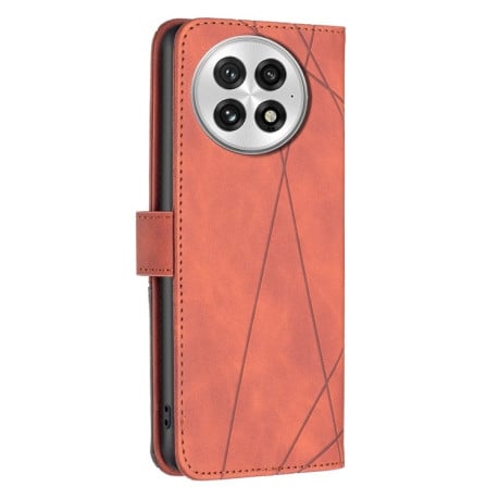 Чохол-книжка Rhombus Texture для OnePlus 13 - коричневий