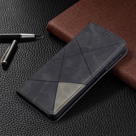 Чохол-книжка Rhombus Texture Samsung Galaxy S21 Ultra - чорний