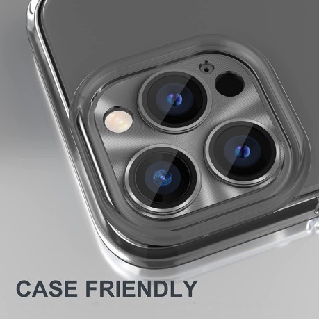 Захисне скло на камеру ENKAY Aluminium для iPhone 15 Pro/15 Pro Max - чорне