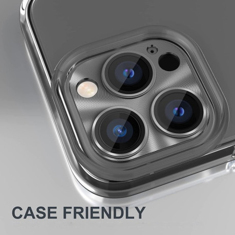Защитное стекло на камеру ENKAY Aluminium для iPhone 15 Pro / 15 Pro Max - синее