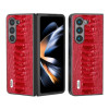 Противоударный кожаный чехол Genuine Leather Weilai Series для Samsung Galaxy Fold 5 - красный