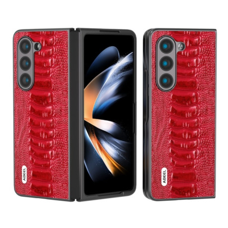 Протиударний шкіряний чохол Genuine Leather Weilai Series Samsung Galaxy Fold 5 - червоний