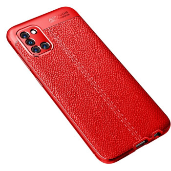 Противоударный чехол Litchi Texture на Samsung Galaxy A31 - красный