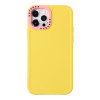 Противоударный чехол Color Contrast Lens для iPhone 14 Plus - желтый