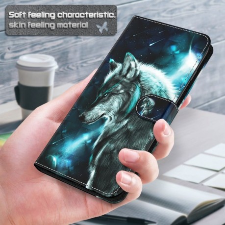 Чехол-книжка 3D Painting для Samsung Galaxy A13 4G - Wolf