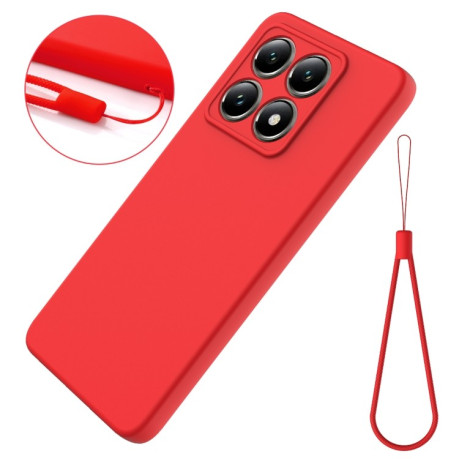 Силіконовий чохол Solid Color Liquid Silicone на Xiaomi 14T Pro - червоний