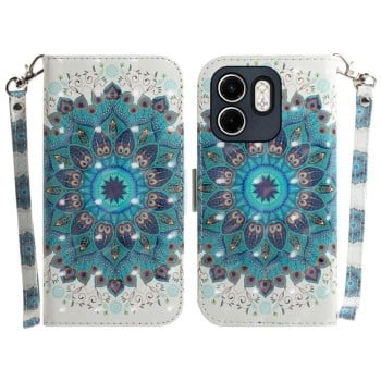 Чехол-книжка 3D Painting для Infinix Hot 50i / Smart 9 - Wreath