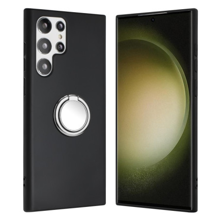Противоударный чехол Matte with Ring Holder для Samsung Galaxy S25 Ultra 5G - серебристый