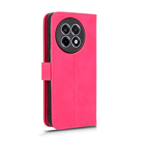 Чохол-книжка Skin Feel Magnetic Flip Leather для OnePlus 13R/Ace 5/Ace 5 Pro - пурпурно-червоний