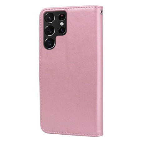 Чохол-книжка Rose Embossed Samsung Galaxy S22 Ultra 5G - рожеве золото