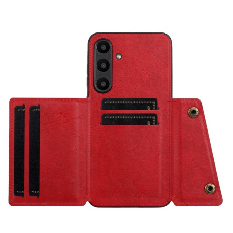 Противоударный чехол Double Buckle для Samsung Galaxy A36 5G - красный