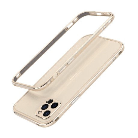 Металлический бампер Aurora Series  для iPhone 12 Pro Max - золотой