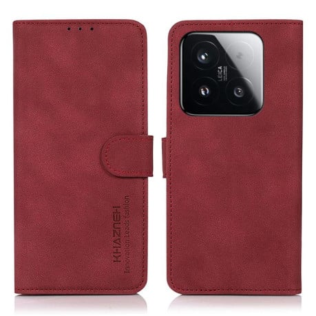 Чехол-книжка KHAZNEH матовая фактура на Xiaomi 15T 5G - красный