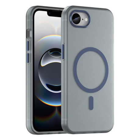 Противоударный чехол MagSafe Frosted Translucent TPU + PC для iPhone 16e - синий