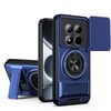 Противоударный чехол Lens Sliding Window Multifunctional Magnetic Shockproof со шторкой камеры на Xiaomi Poco M8 Pro/Redmi Note 15 Pro+ 5G Global  — королевский синий