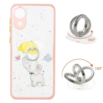 Противоударный чехол Starry Sky with Ring Holder для Samsung Galaxy A03 Core - Elephant