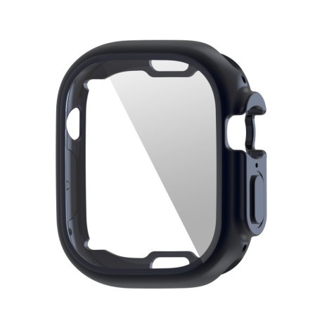 Противоударная накладка со стеклом PET для Apple Watch Ultra - темно-синяя