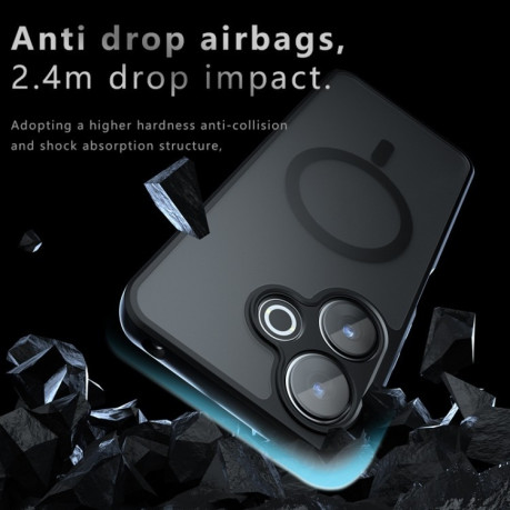 Противоударный чехол Armor Precise Hole PC Hybrid TPU для Xiaomi Poco M6 4G - черный