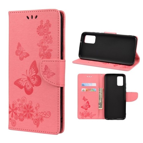 Чехол-книжка Floral Butterfly для Xiaomi Redmi Note 11 Pro 5G (China)/11 Pro+ - розовый