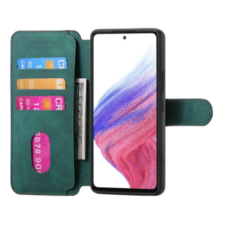 Чехол-книжка CaseNeo MagSafe RFID Anti-theft Retro Leather для OPPO Reno13 - зеленый
