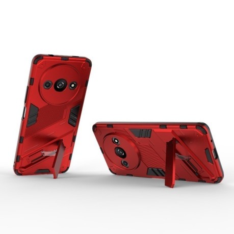Противоударный чехол Punk Armor для Xiaomi Redmi A3 4G Global - красный