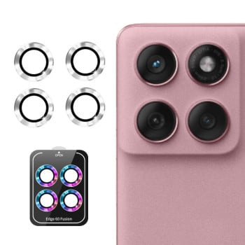 Защитное стекло на камеру ENKAY Aluminium для Motorola Edge 60 Fusion - серебристое