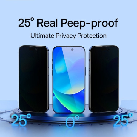 Защитное стекло Baseus 0.3mm Crystal Peep-proof для iPhone 14 Pro