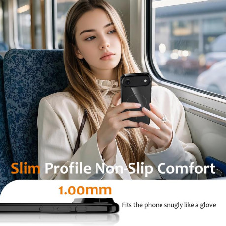 Протиударний чохол Glossy TPU Shockproof MagSafe на iPhone Air - чорний