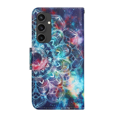 Чохол-книжка Colored Drawing Pattern для Samsung Galaxy S24 FE 5G - Mandala