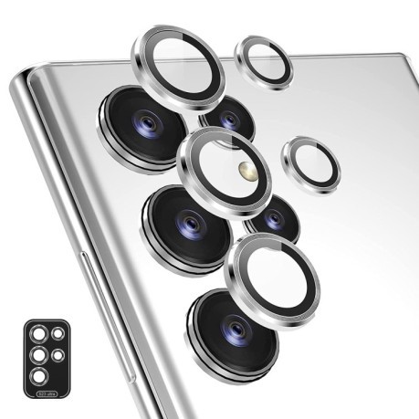 Захисне скло на камеру ENKAY Aluminium для Samsung Galaxy S23 Ultra 5G - сріблясте
