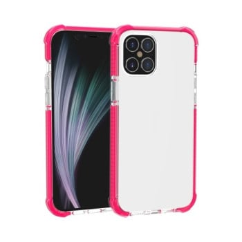 Противоударный акриловый чехол Four-corner на iPhone 12/12 Pro - розовый