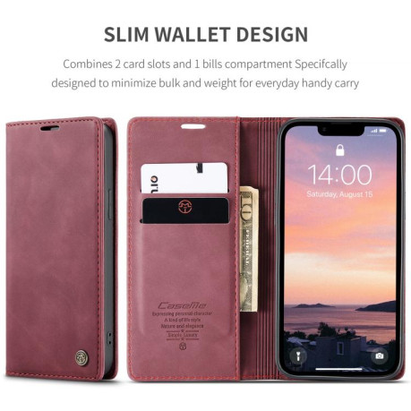 Чехол-книжка CaseMe-013 Multifunctional на iPhone 16e - красный