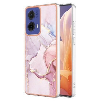 Противоударный чехол Electroplating IMD для Motorola Moto G85 - Rose Gold