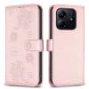 Чохол-книжка Four-leaf Clasp Embossed на Xiaomi Redmi Note 14 5G/Poco M7 Pro 5G - рожевий