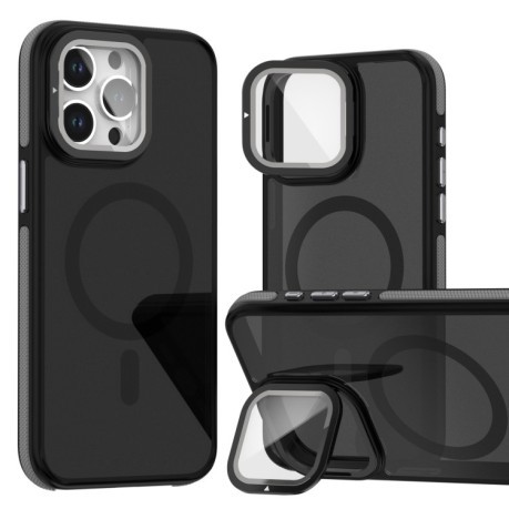 Противоударный чехол Magsafe Dual-Color Skin Feel Lens Film для  iPhone 16 Pro Max - серый